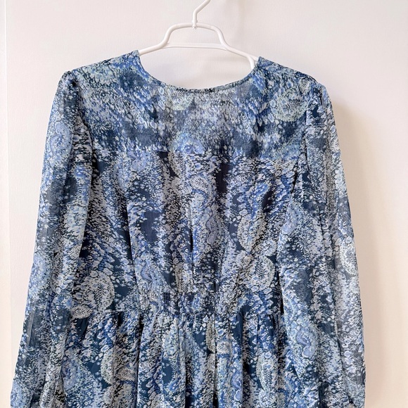 NWT Joie Limited Edition Parisian Paisley Lightweight Chiffon Tiered Maxi Dress - Picture 11 of 14